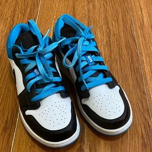 blue suede low top jordan’s